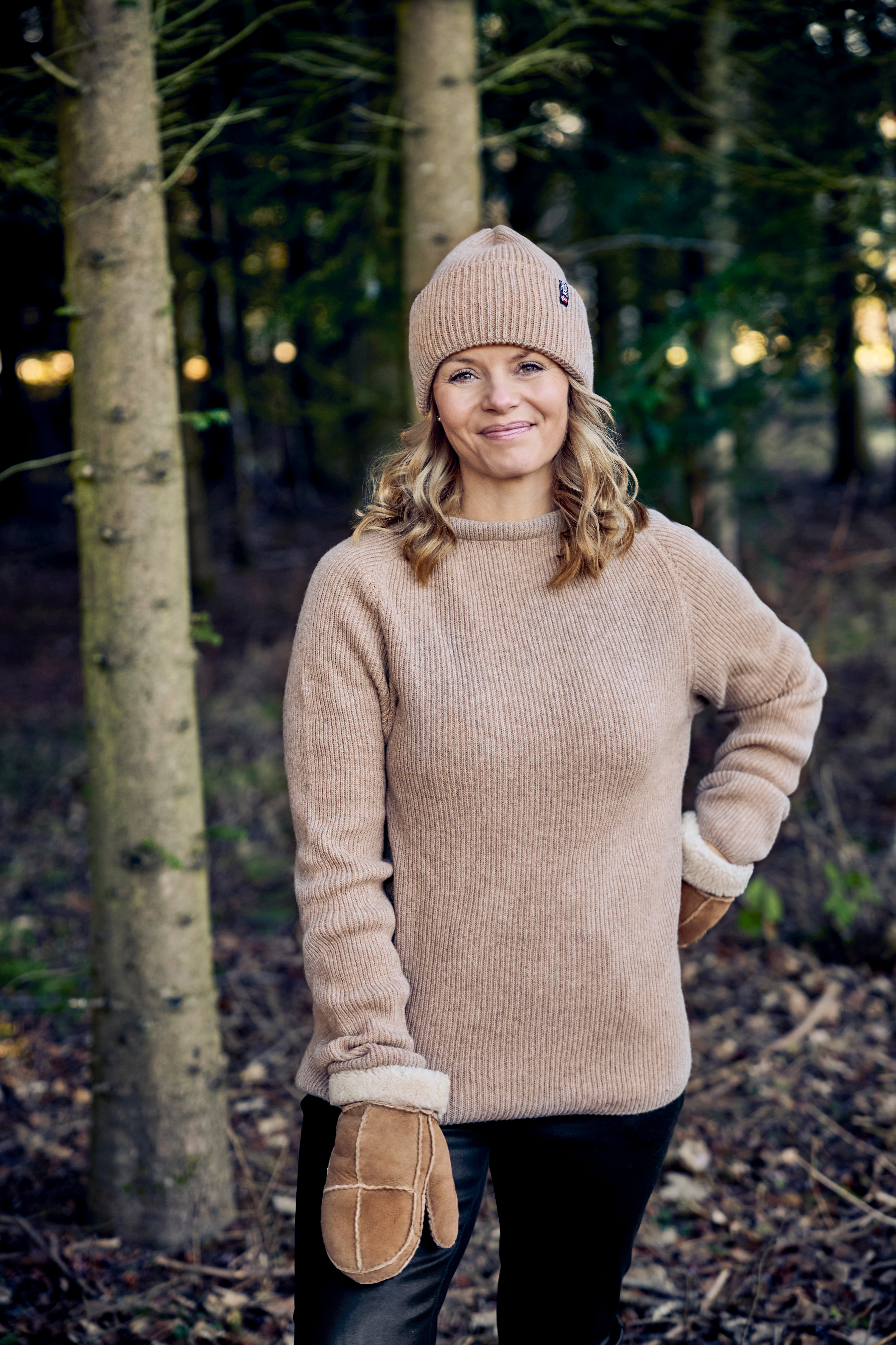 Luksuriøs Striktrøje i 100% Finuld - Beige
