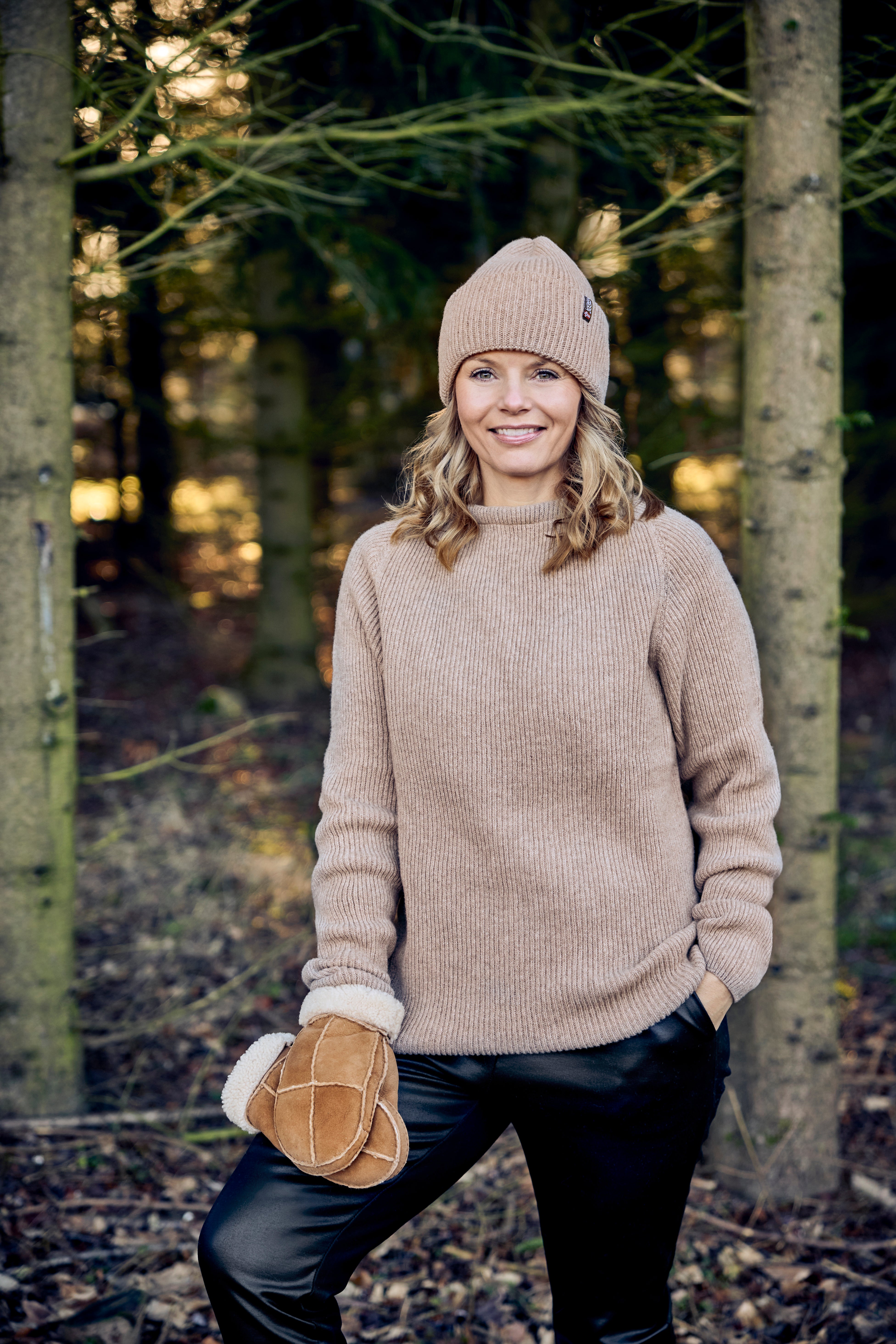 Luksuriøs Striktrøje i 100% Finuld - Beige