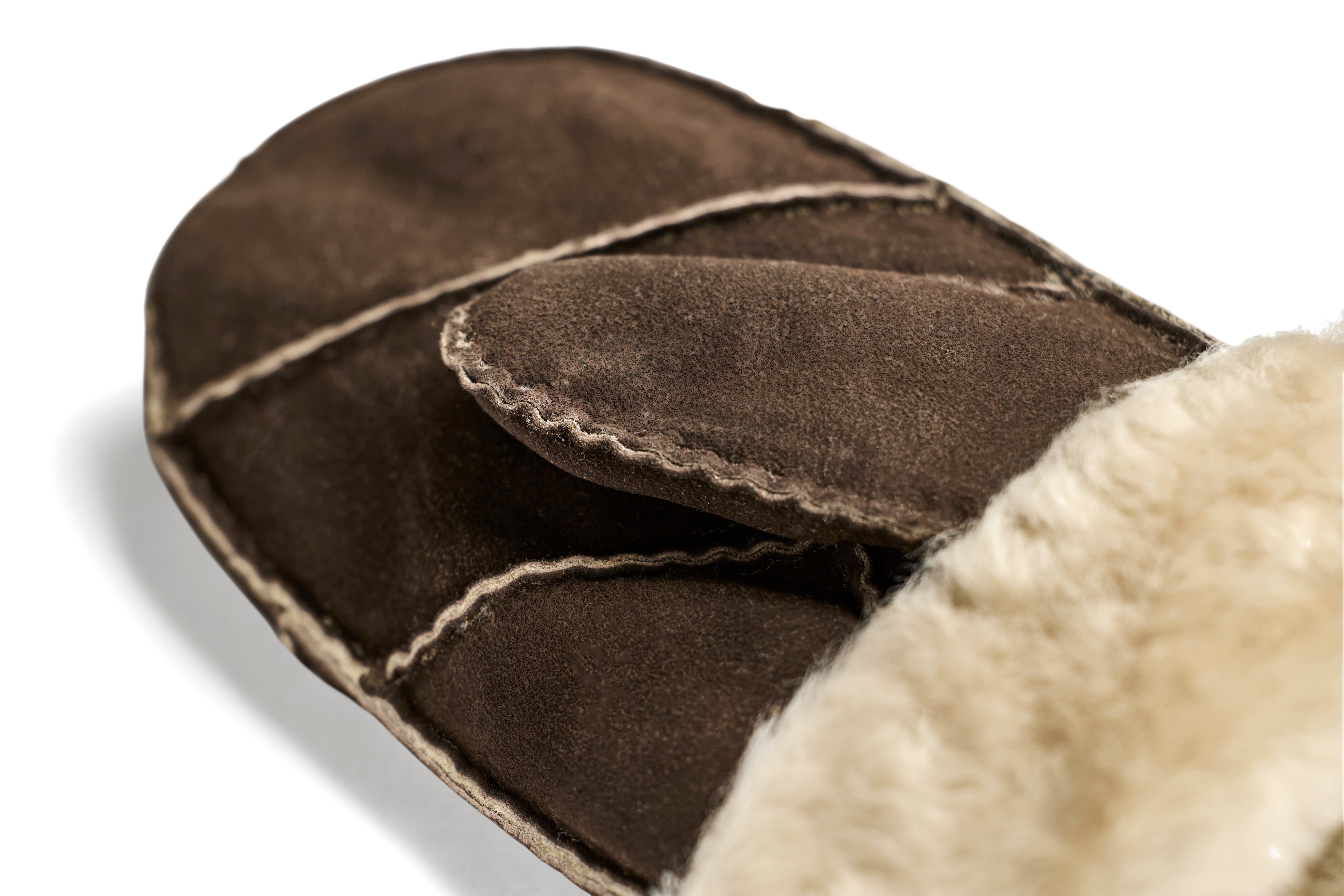 Lammeskindsluffer - Håndlavede - Choco