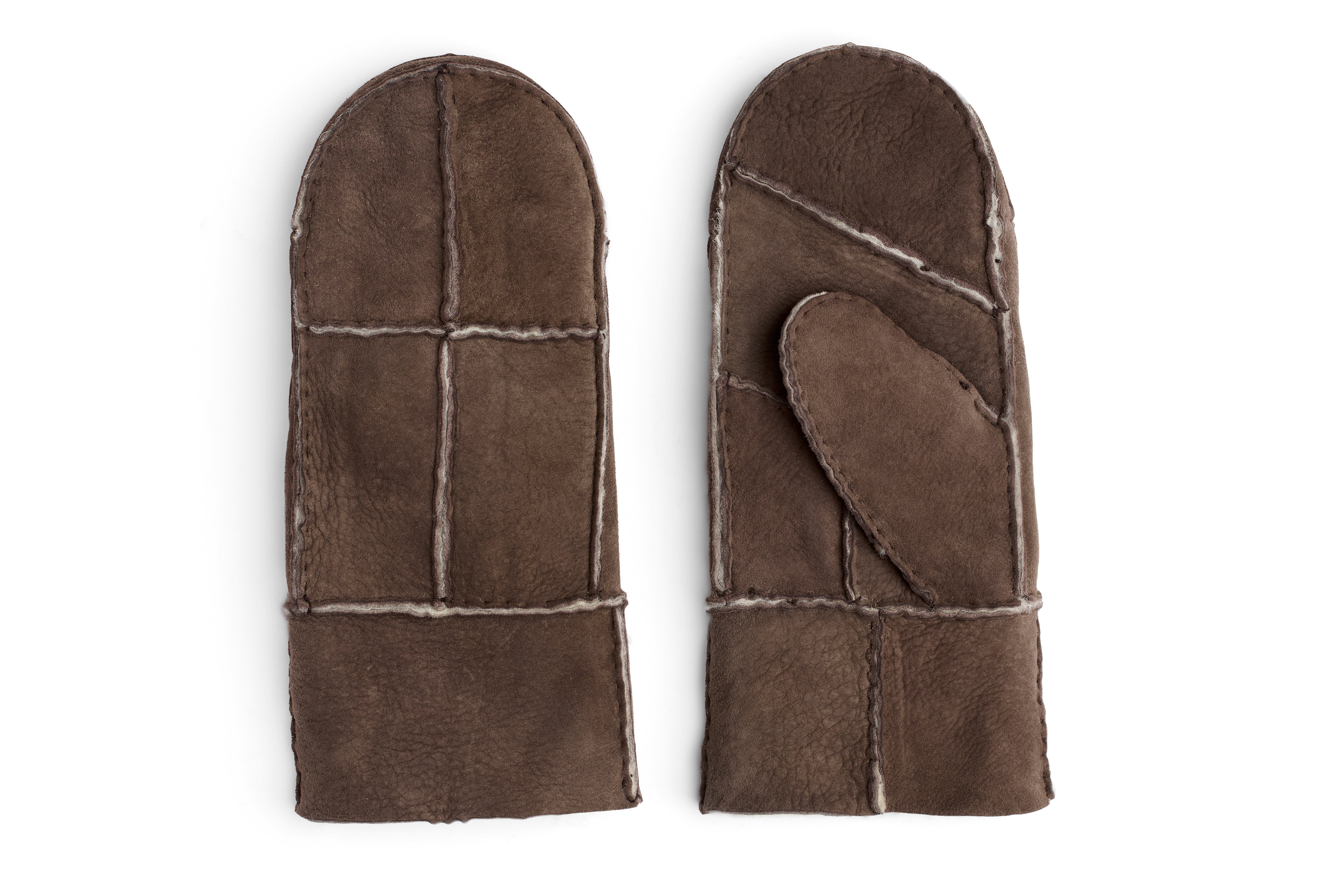 Lammeskindsluffer - Håndlavede - Dyb Mørkebrun