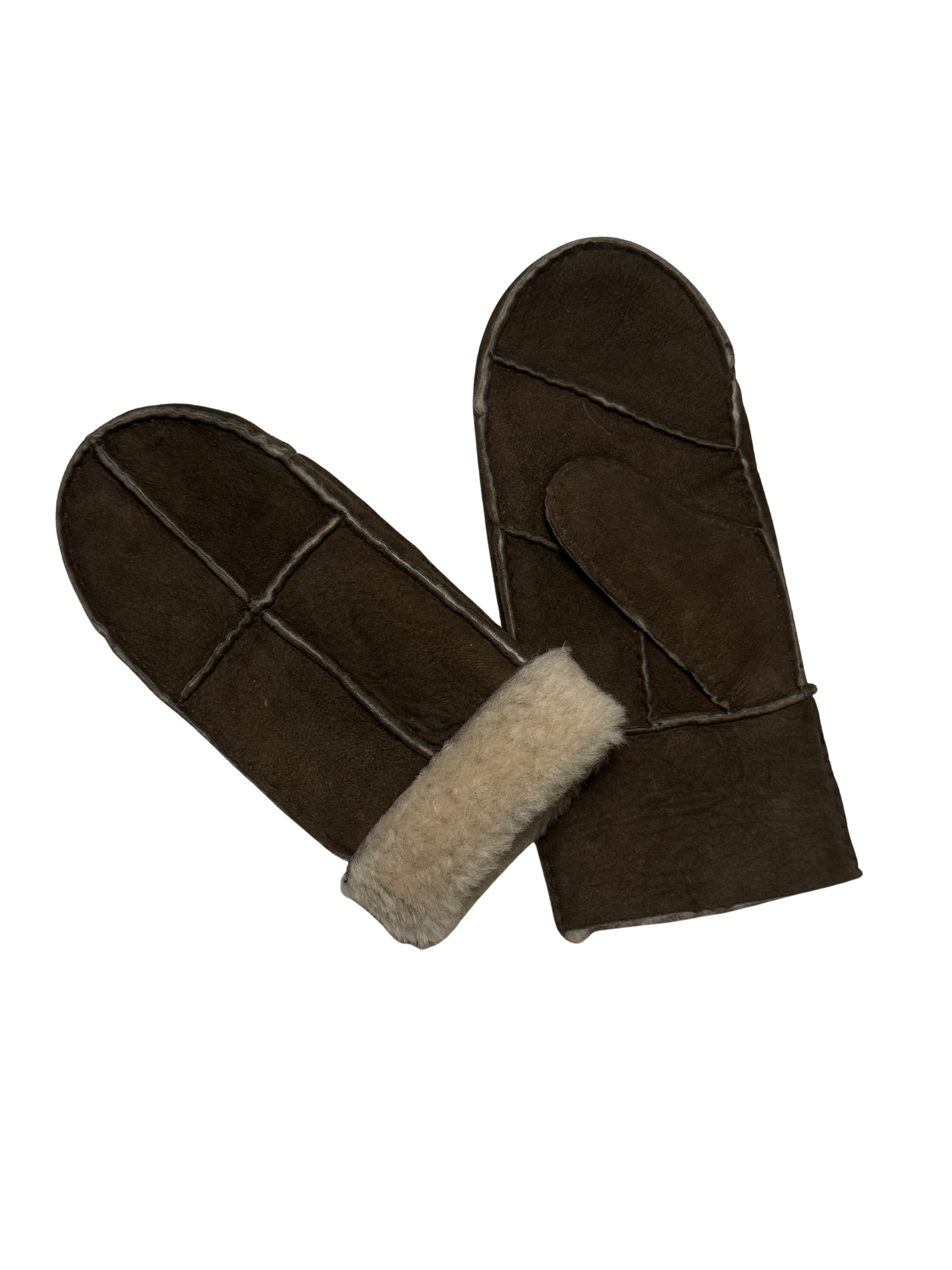 Lammeskindsluffer - Håndlavede mørk