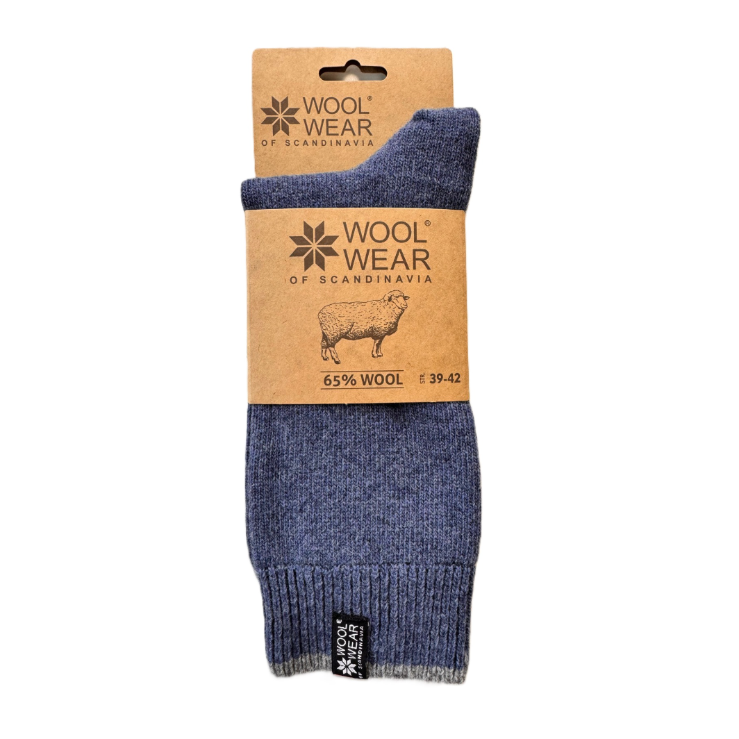 Uldsokker af 65% kamgarnsuld