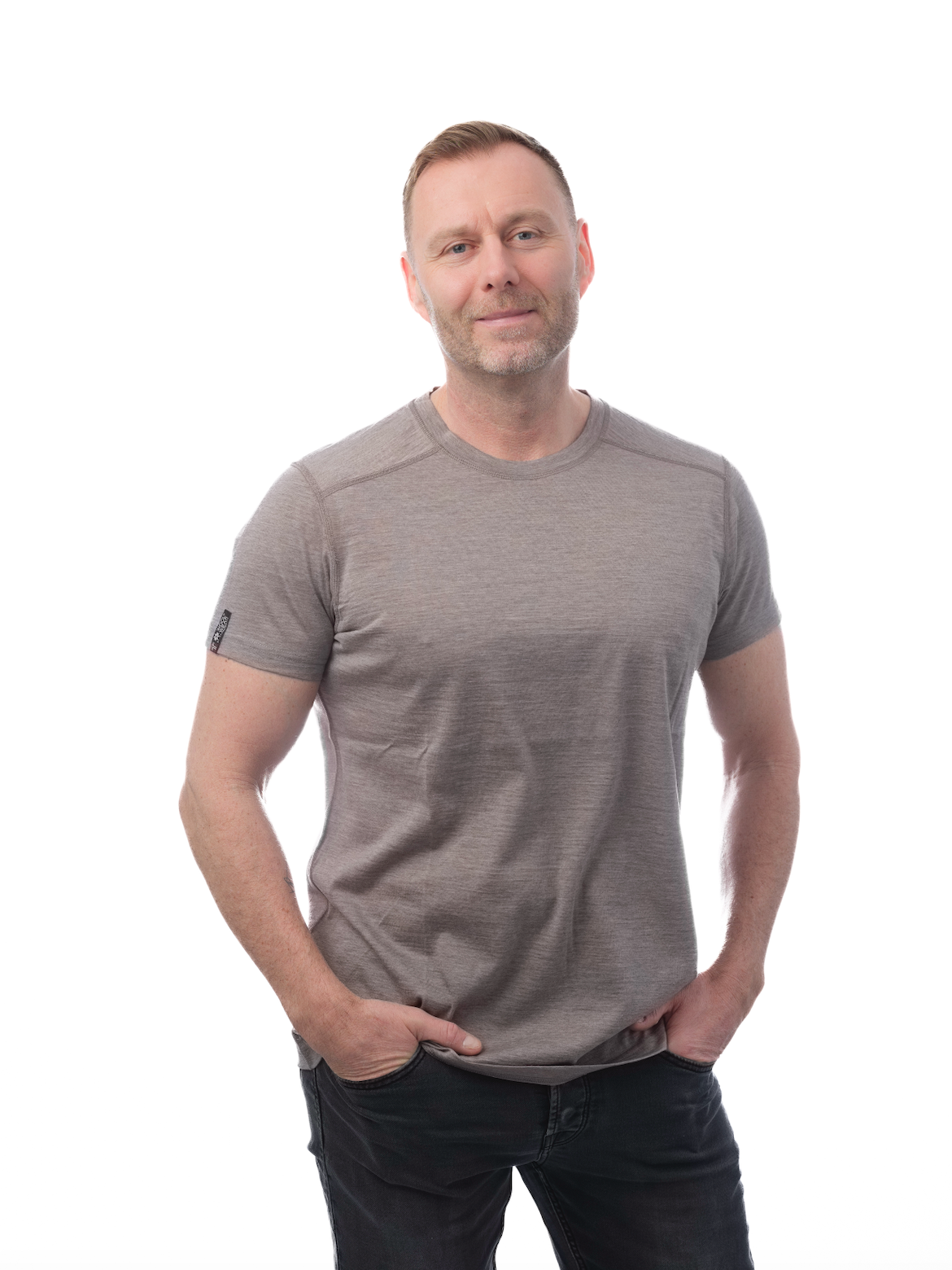 100% superfine Merinould tee - Beige