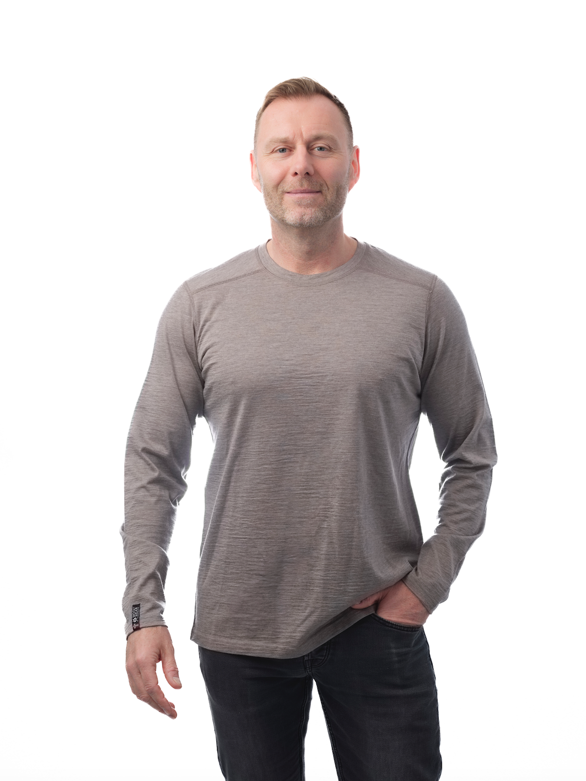 100% superfine Merinould Long sleeve - Beige