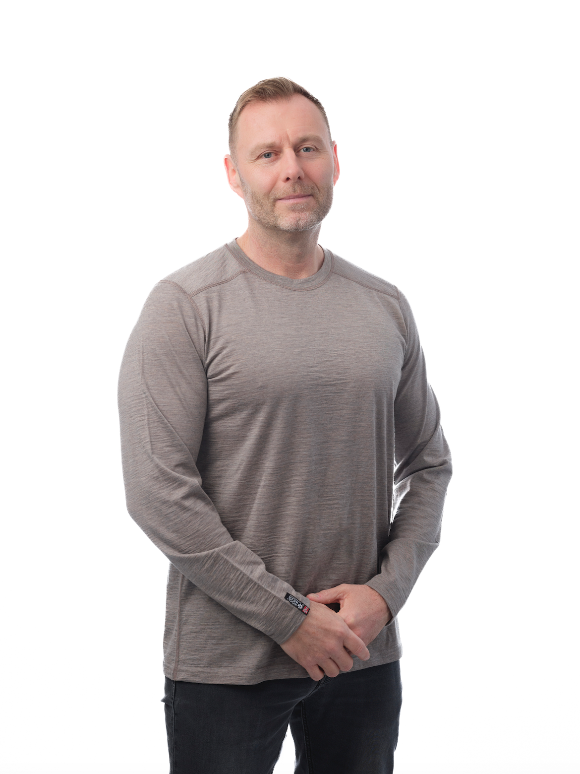 100% superfine Merinould Long sleeve - Beige