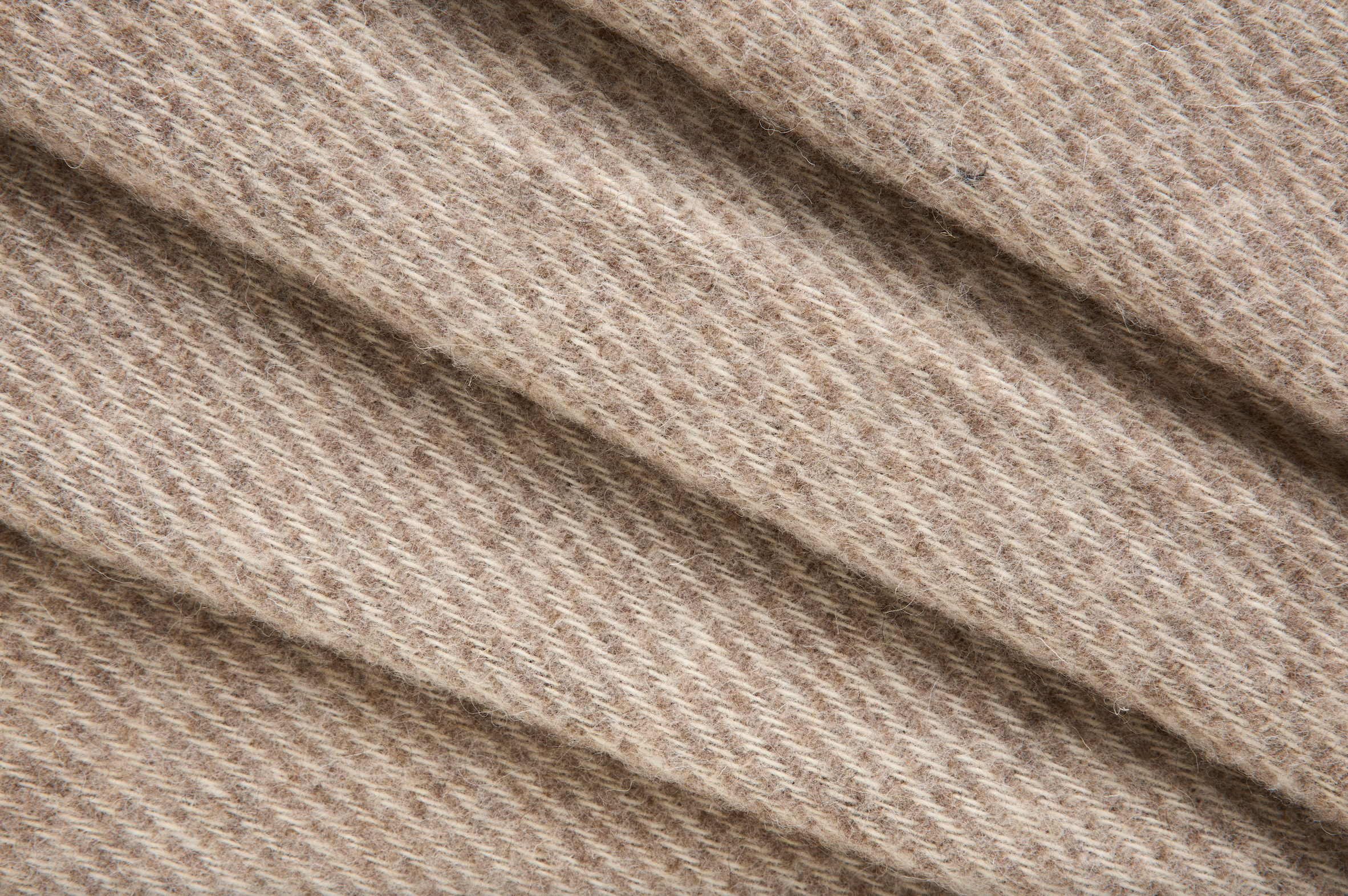 Uldplaid i 100% uld – Brun/Beige (140x200cm)