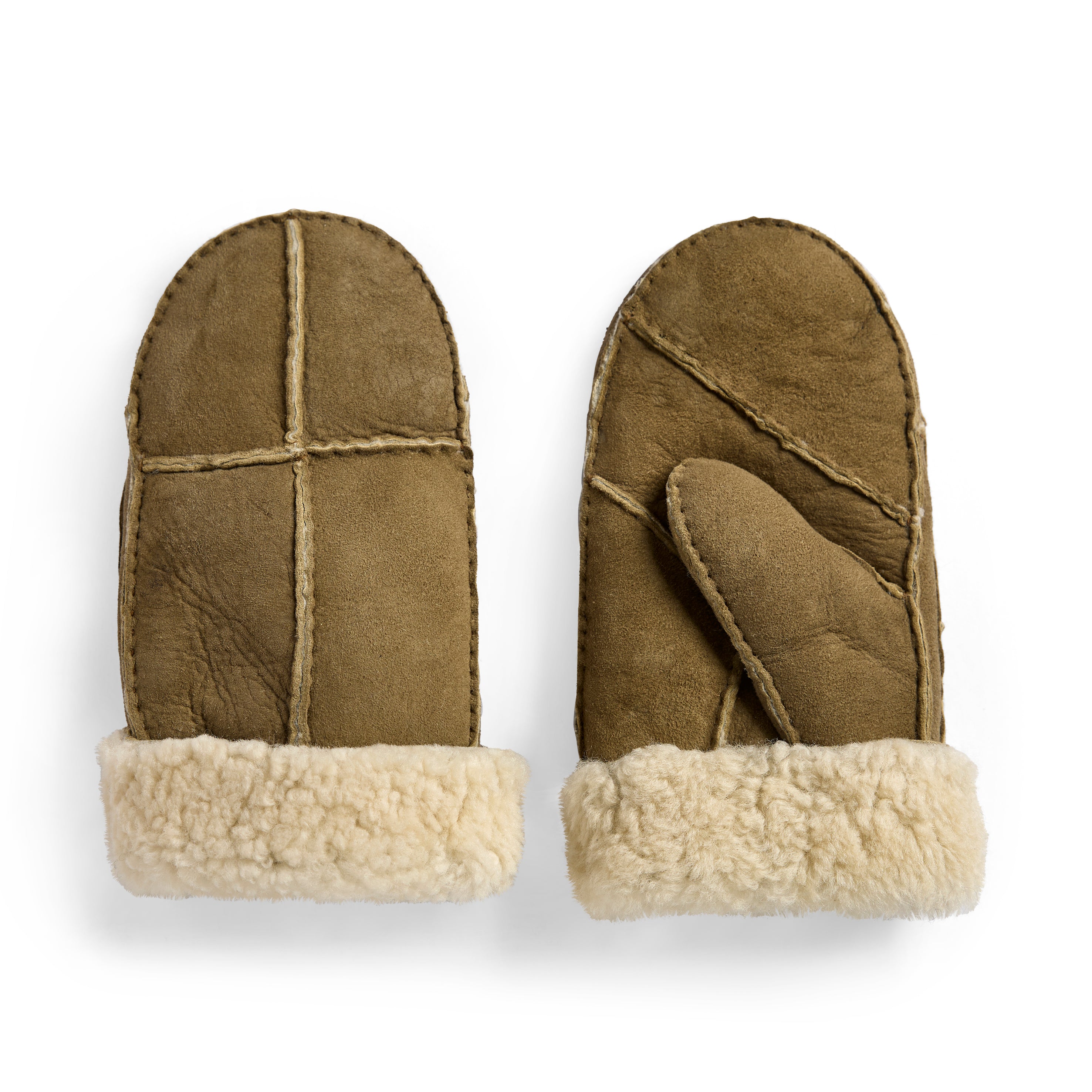 Lammeskindsluffer Premium - Håndlavede - Oliven Grøn