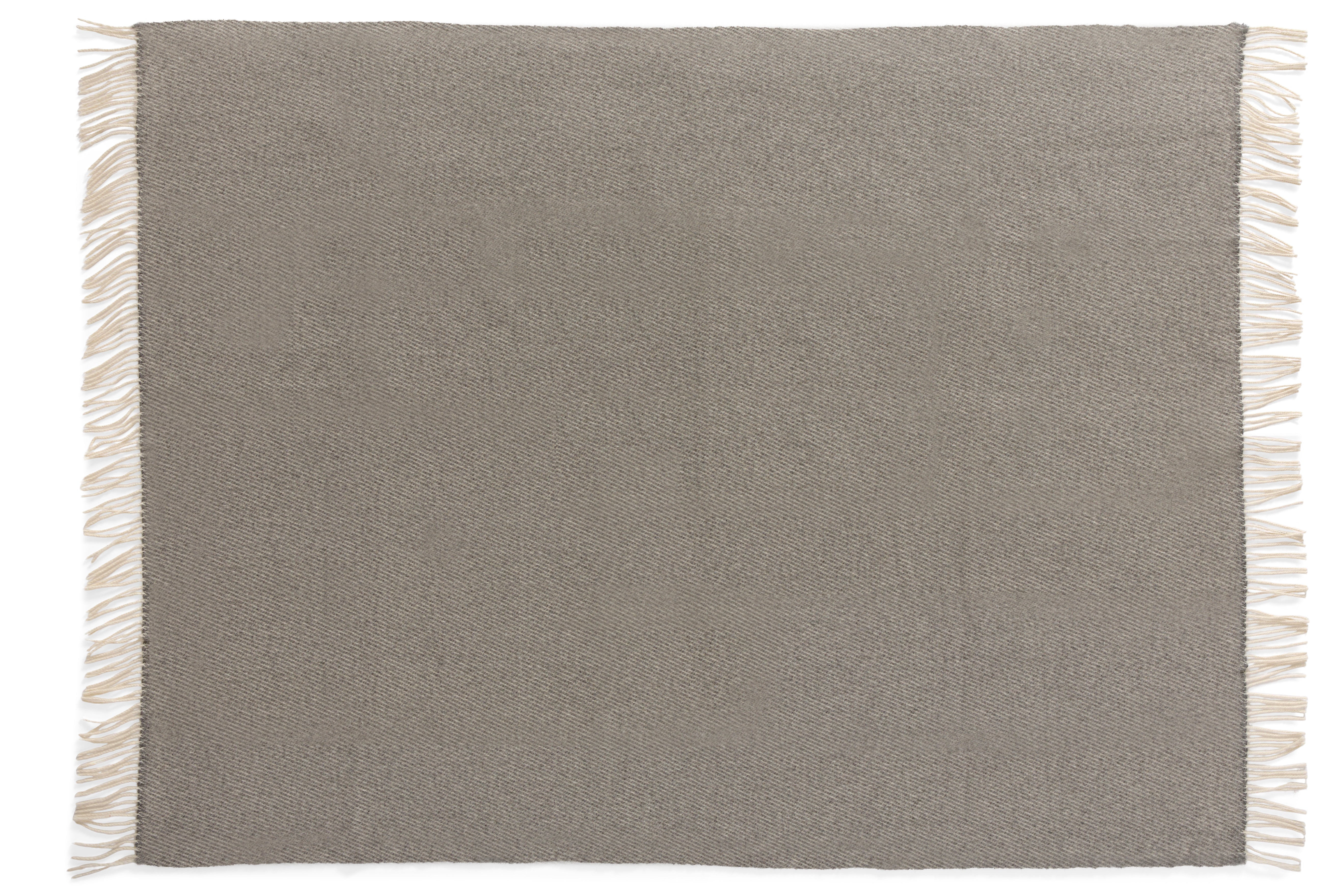 Uldplaid i 100% uld – Grå (140x200cm)
