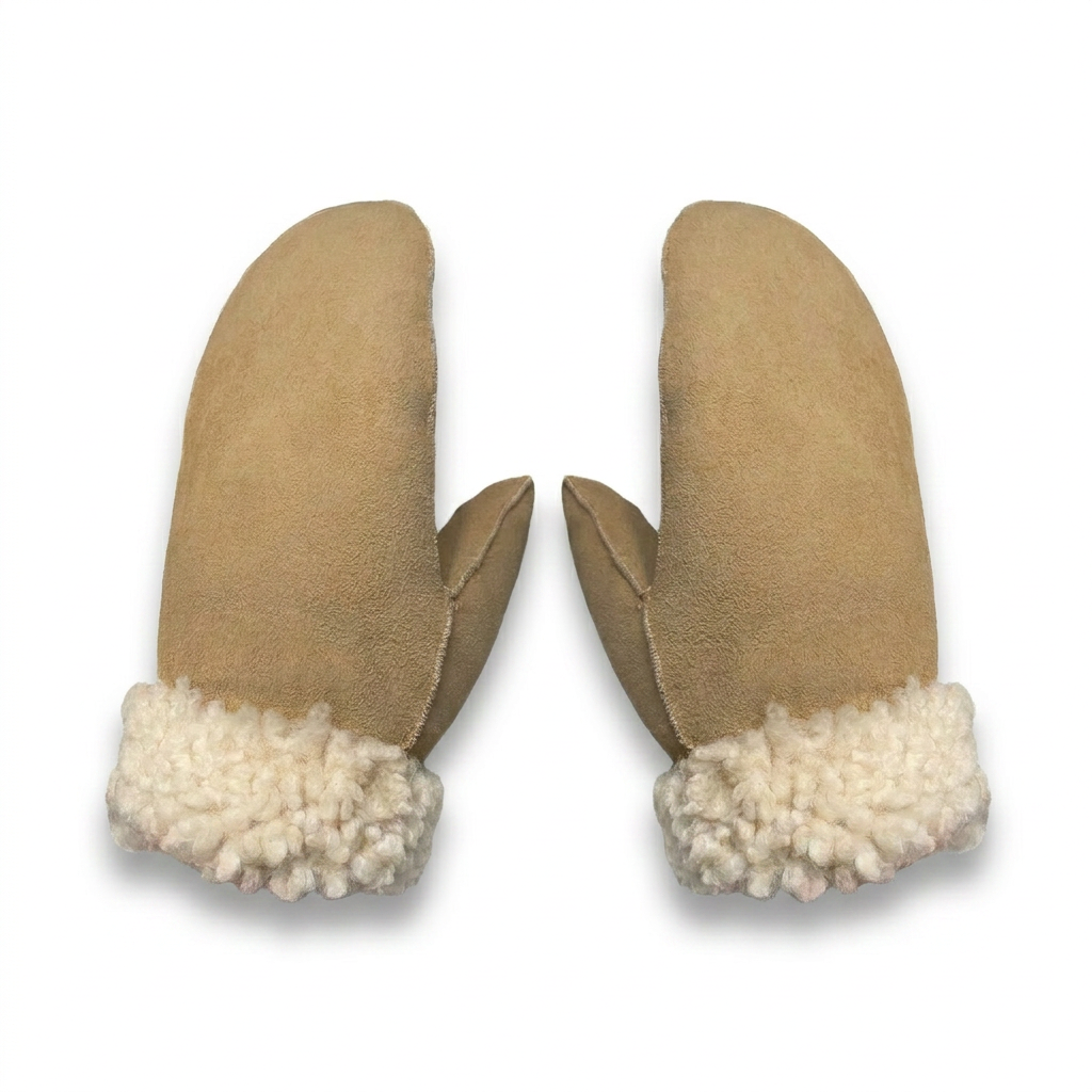 Lammeskindsluffer premium - Beige