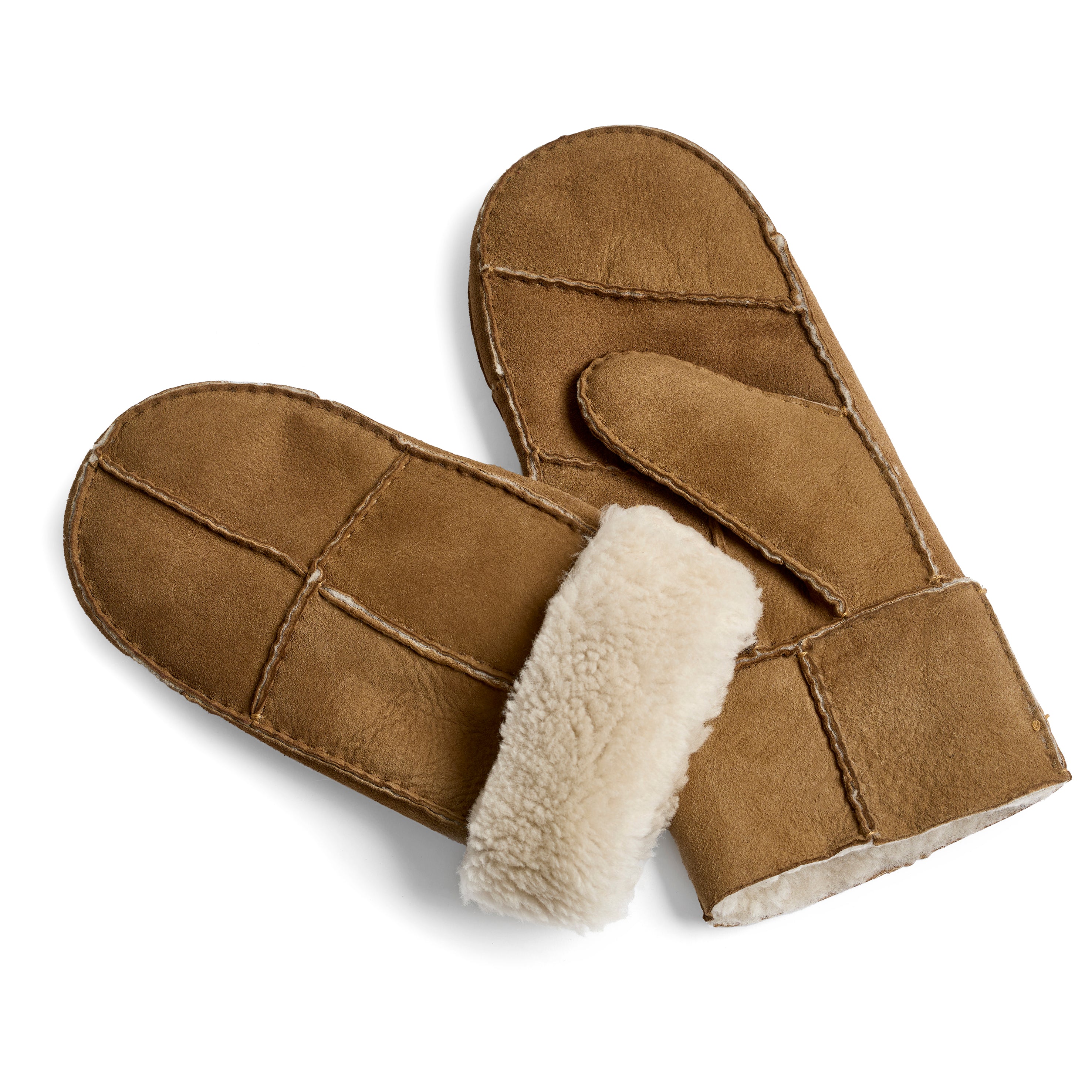 Lammeskindsluffer Premium - Håndlavede - Camel