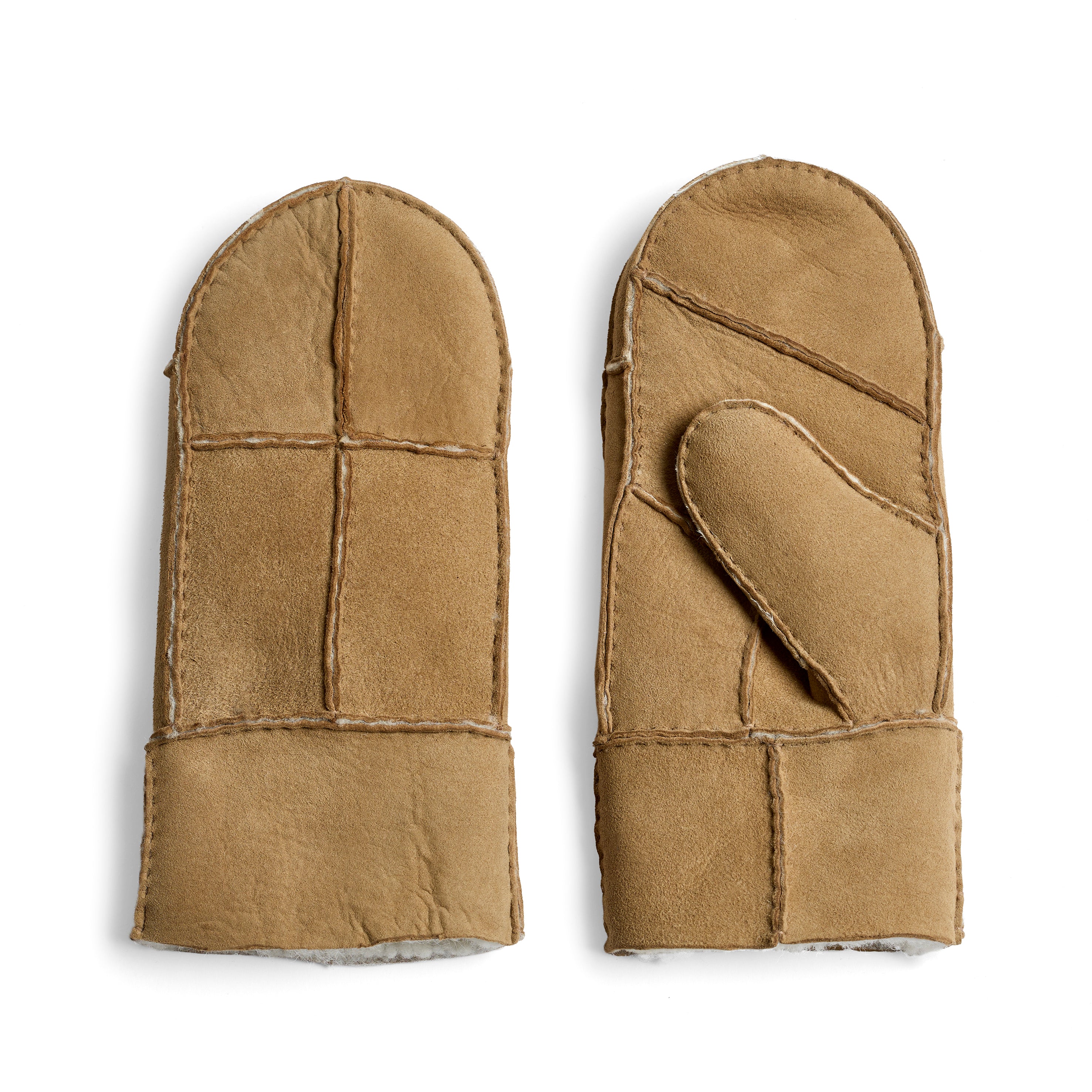 Lammeskindsluffer Premium - Håndlavede - Camel lys