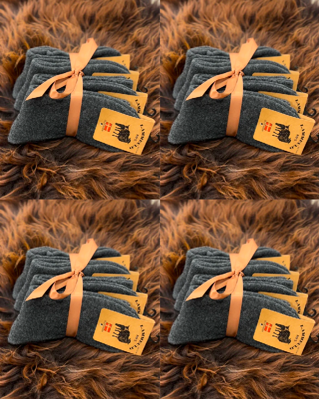 Pakke til hele familien - 16 stk Lammeuldsokker - Str 37-42 - Grå