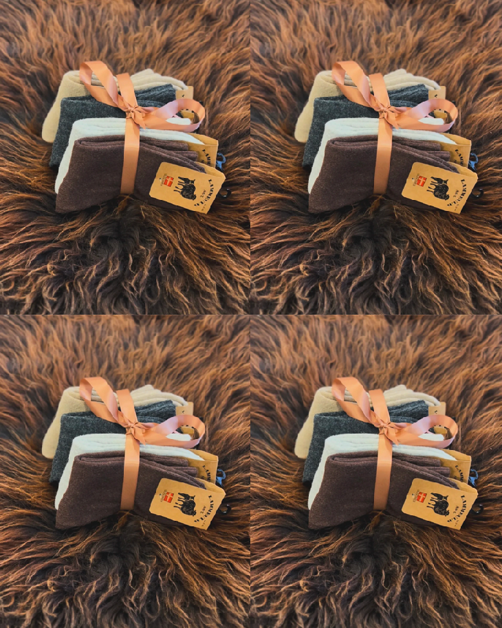 Pakke til hele familien - 16 stk Lammeuldsokker - Str 37-42 - 4 forskellige farver