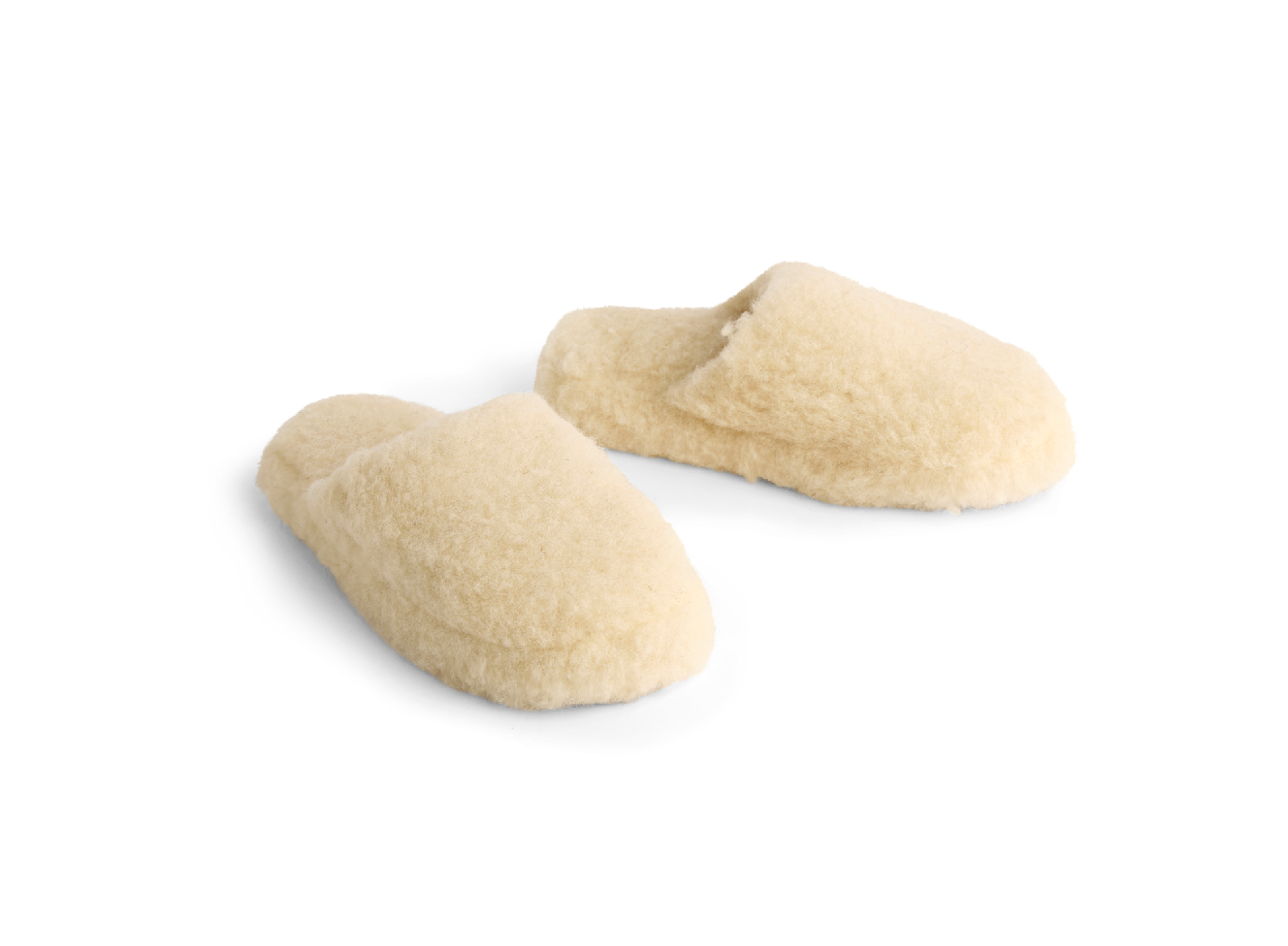 Hjemmesko 100% Merinould Lav - Creme