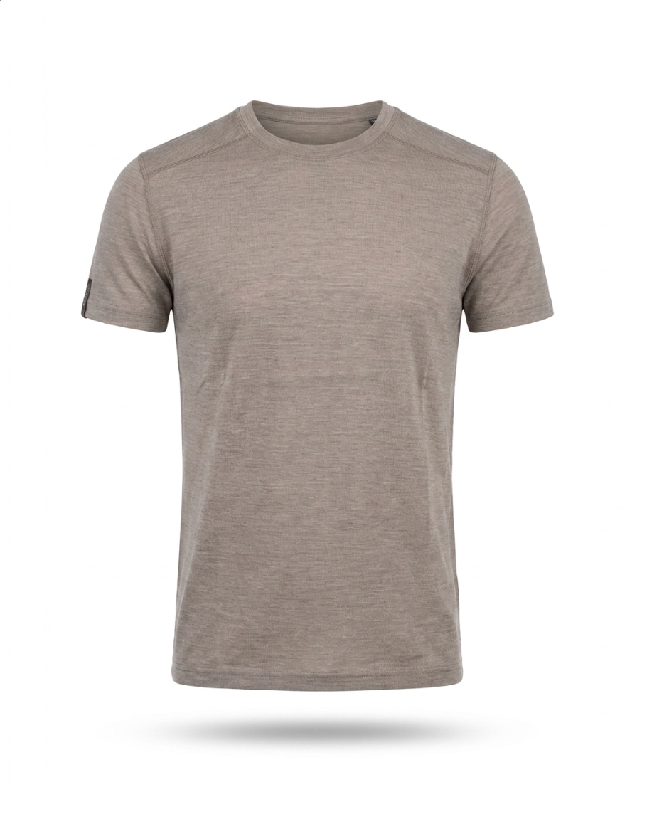 100% superfine Merinould tee - Beige