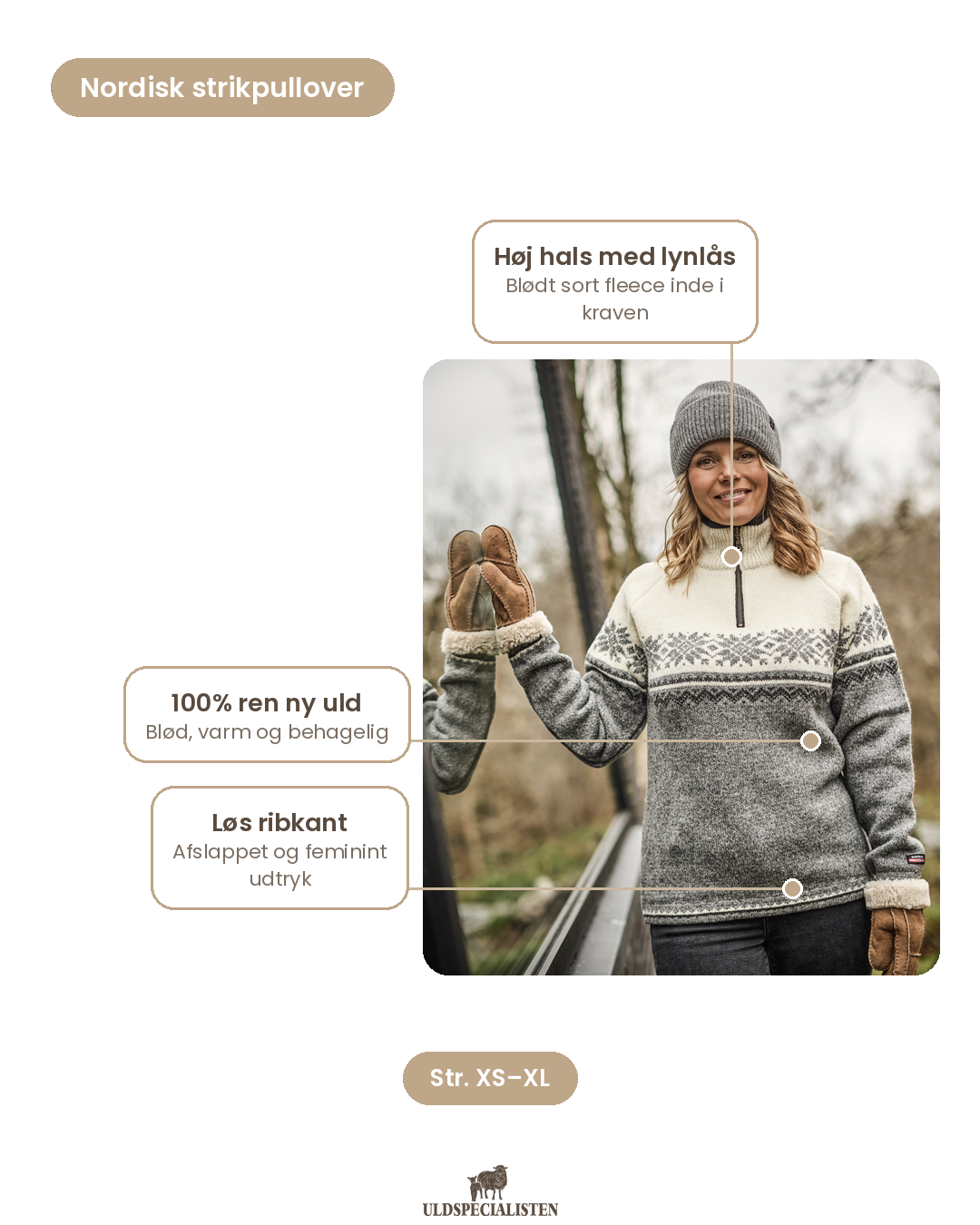 Nordisk Strikpullover i 100% Ren Uld – egenskaber forklaret