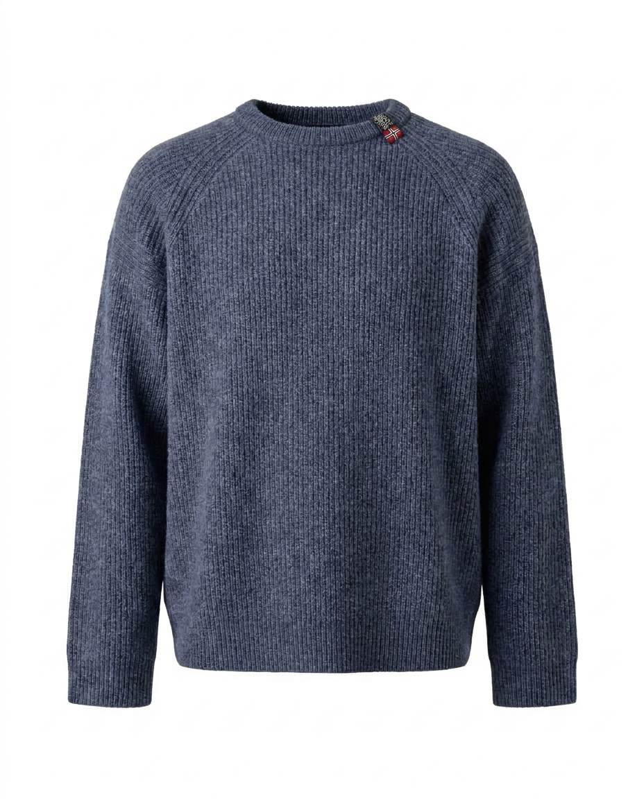 Striktrøje fra WOOLWEAR of Scandinavia 100% finuld